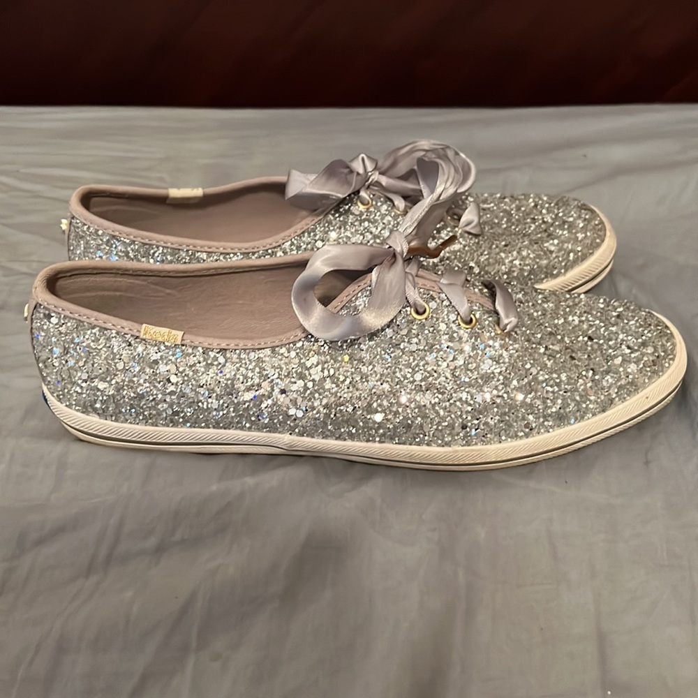 Kate Spade Silver Glitter Sparkle Keds Gem